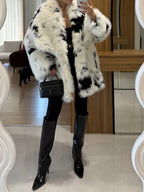 Milke Black And White Belted Fur