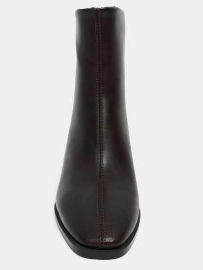 SUEDE BACK ZIPPER DETAIL WOMEN'S HEELY BOOTS