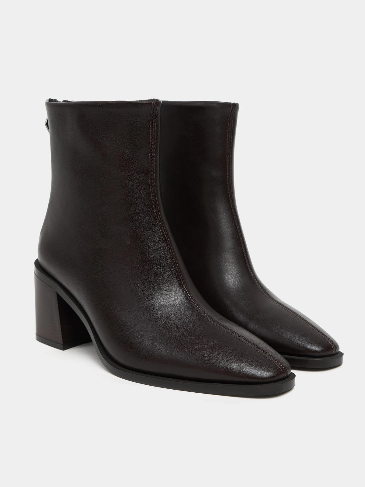 SUEDE BACK ZIPPER DETAIL WOMEN'S HEELY BOOTS