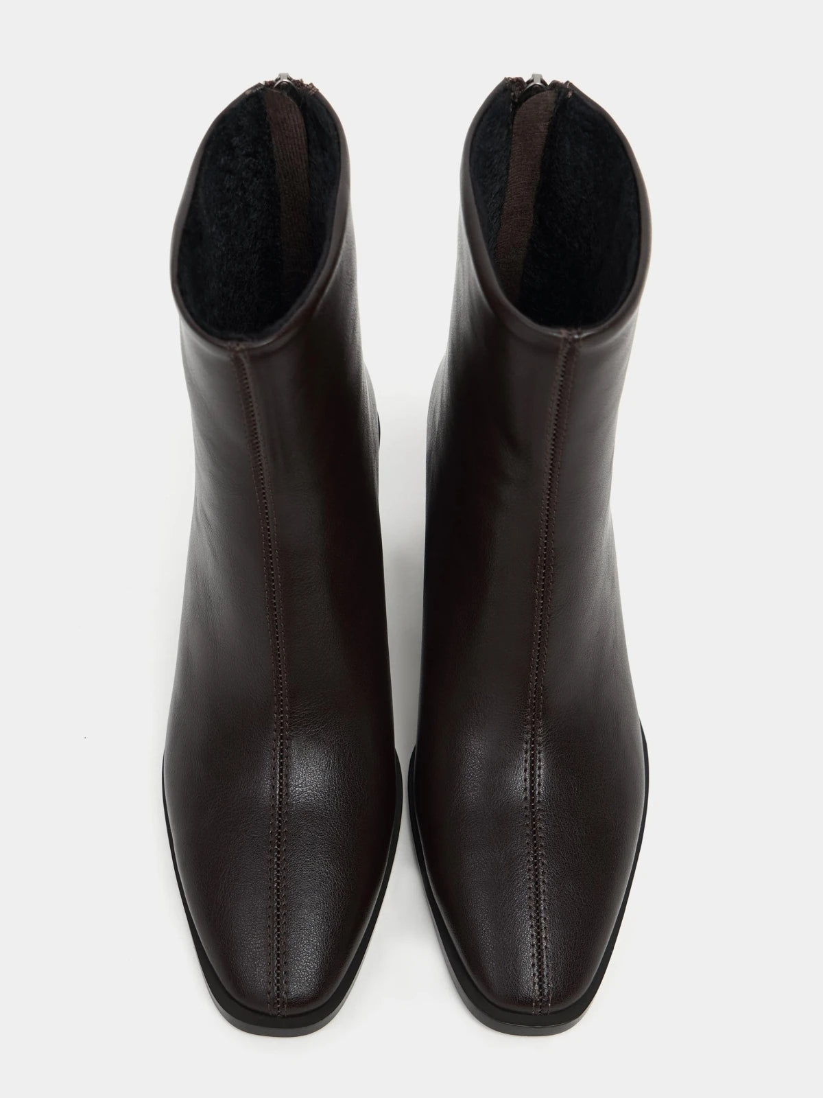 SUEDE BACK ZIPPER DETAIL WOMEN'S HEELY BOOTS