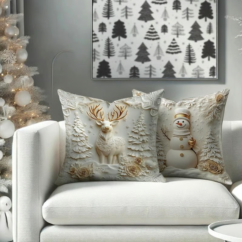 Christmas Themed Cushion Cover