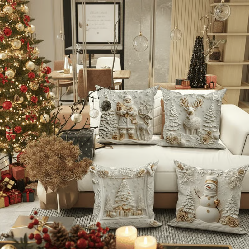 Christmas Themed Cushion Cover