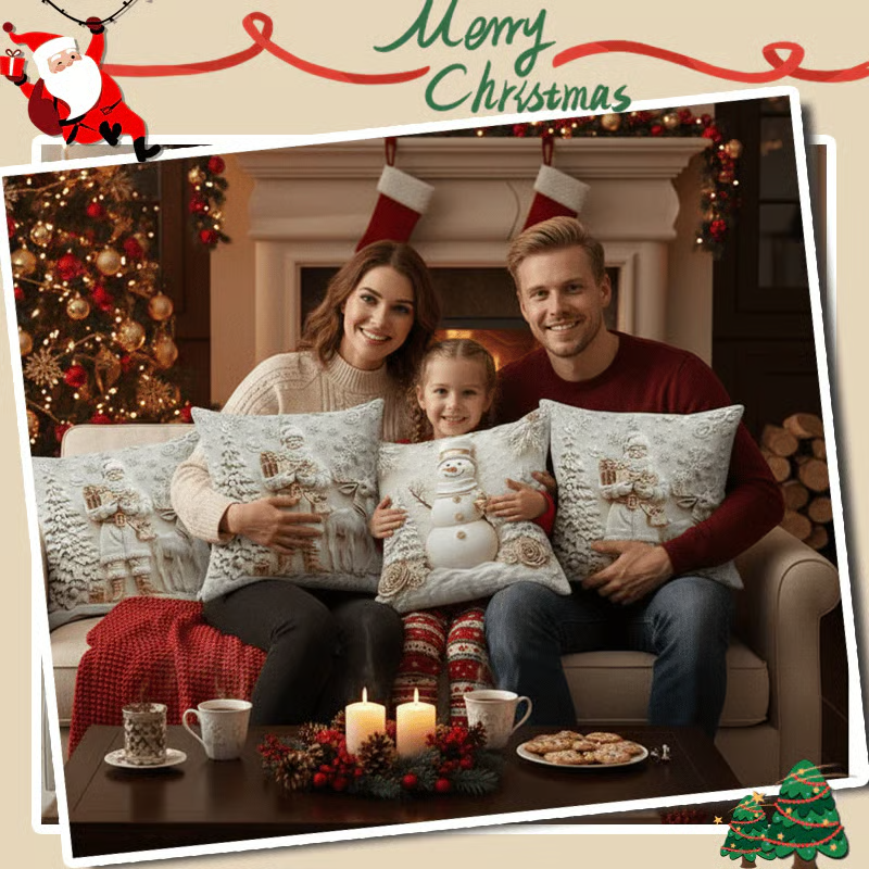 Christmas Themed Cushion Cover