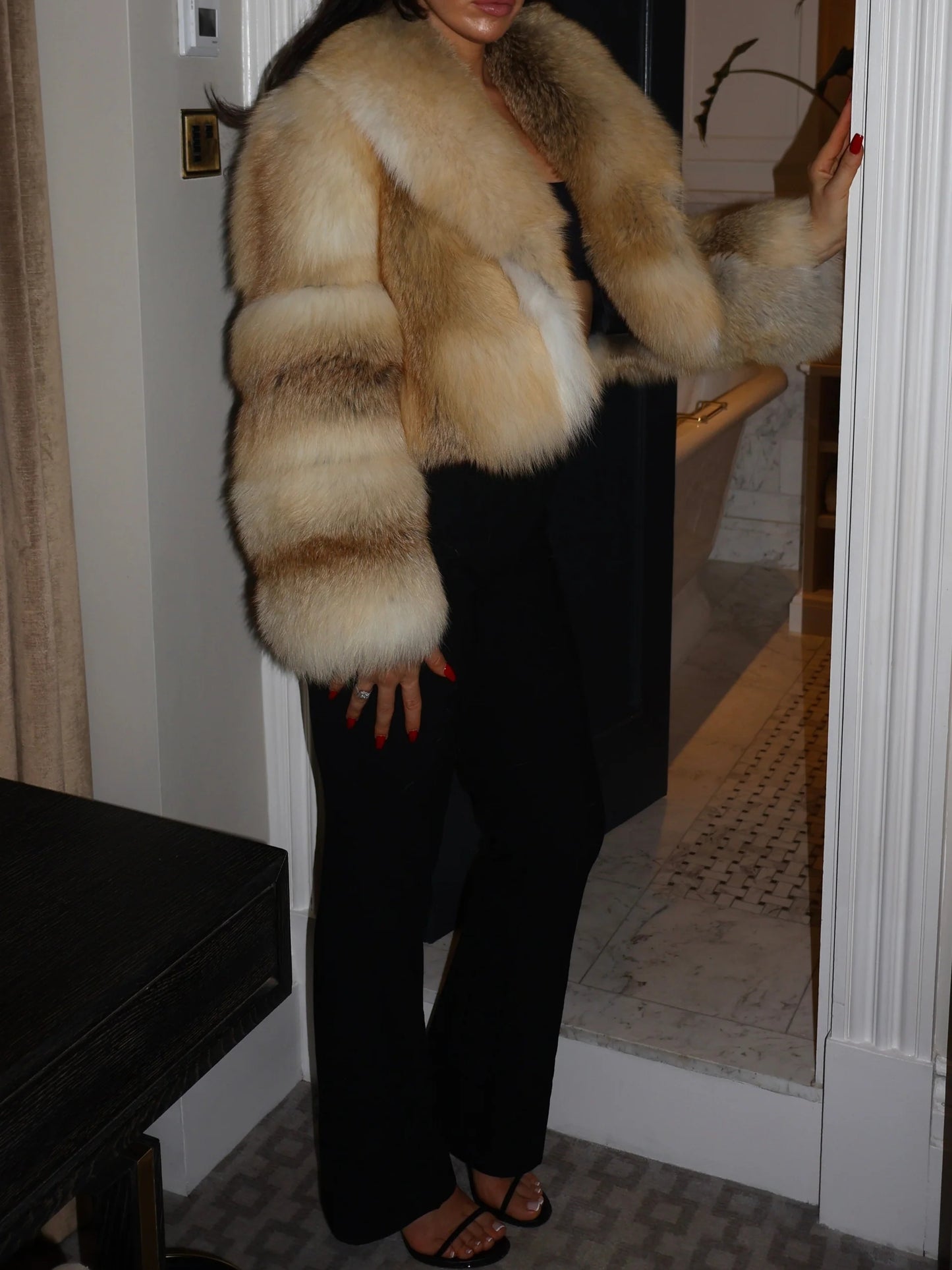 Straight Rows Collar Coat