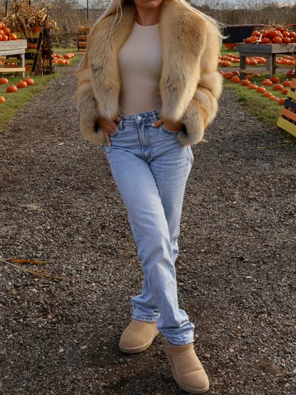 Straight Rows Collar Coat