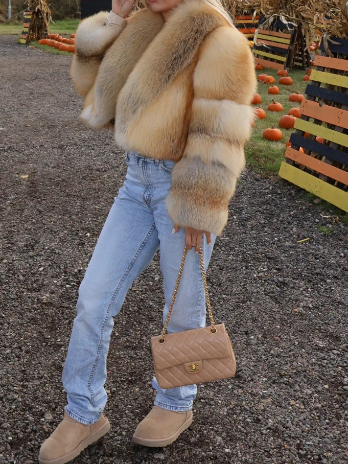 Straight Rows Collar Coat