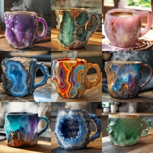 New Mineral Crystal Coffee Mugs