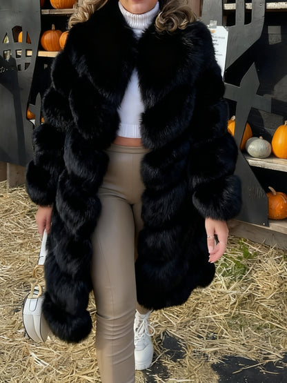 Overlap Long Collar Coat