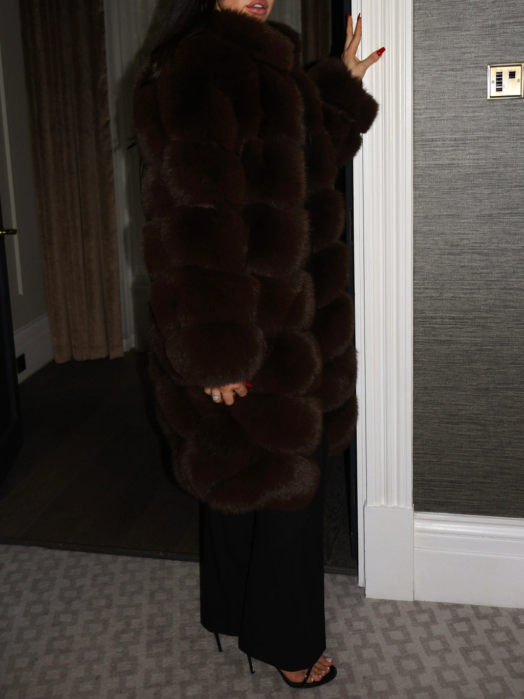 Overlap Long Collar Coat
