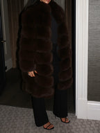 Overlap Long Collar Coat