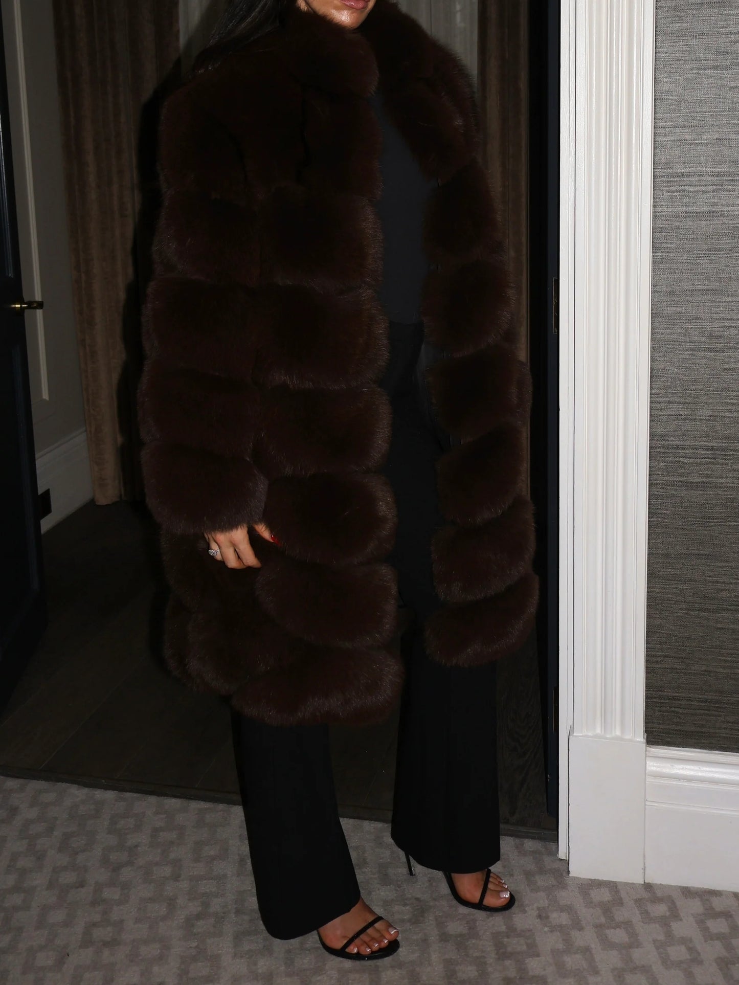 Overlap Long Collar Coat