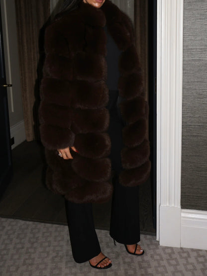 Overlap Long Collar Coat