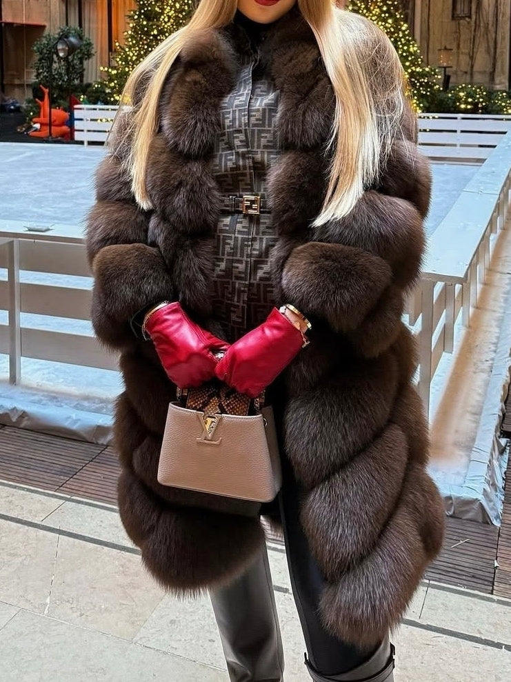 Overlap Long Collar Coat