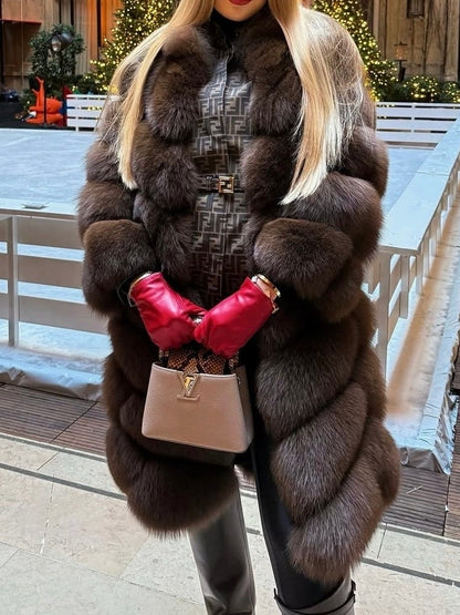 Overlap Long Collar Coat