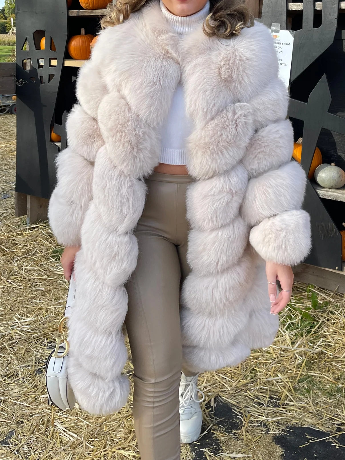 Overlap Long Collar Coat