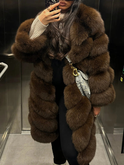 Overlap Long Collar Coat