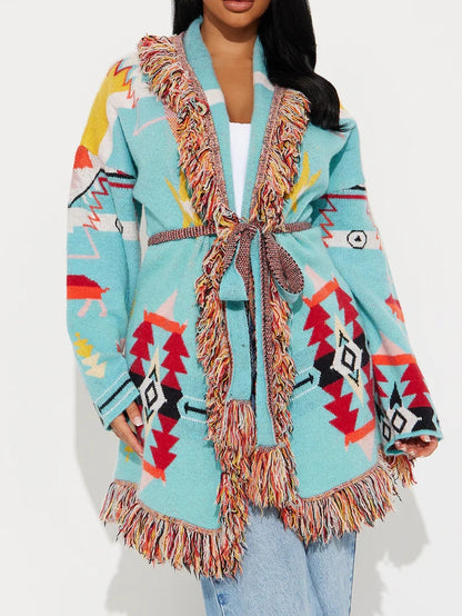 Western Day Fringe Cardigan