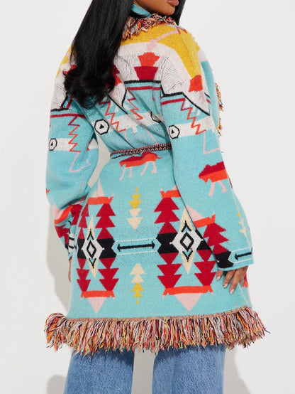 Western Day Fringe Cardigan