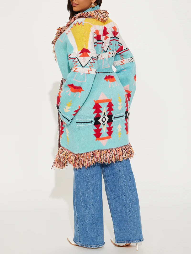 Western Day Fringe Cardigan