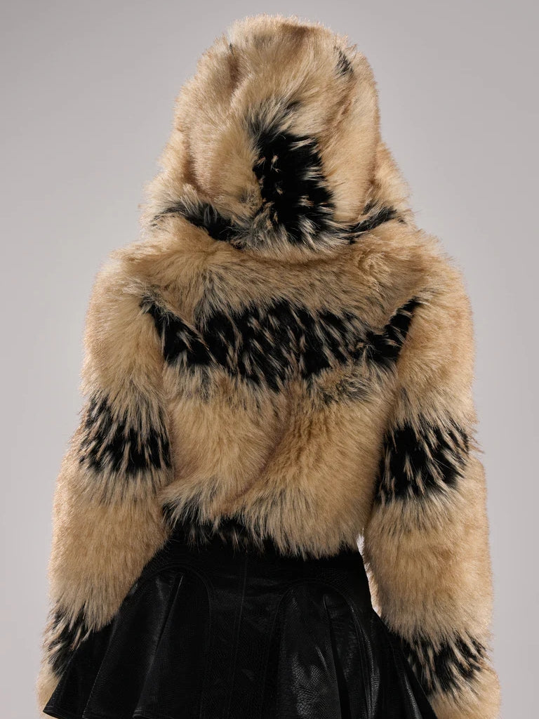 PORTIA CROPPED FAUX FUR JACKET