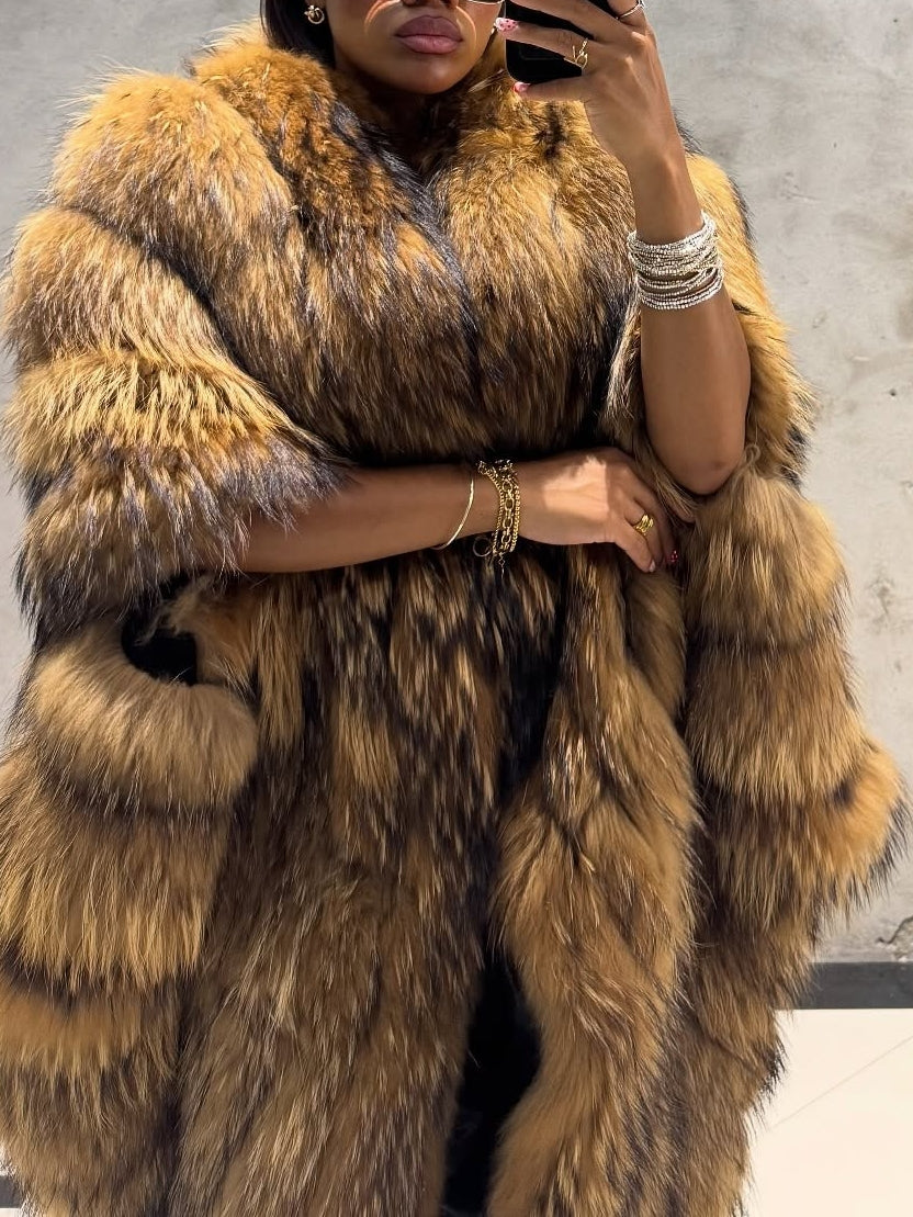 Hook And Eye Closure Fur Cape