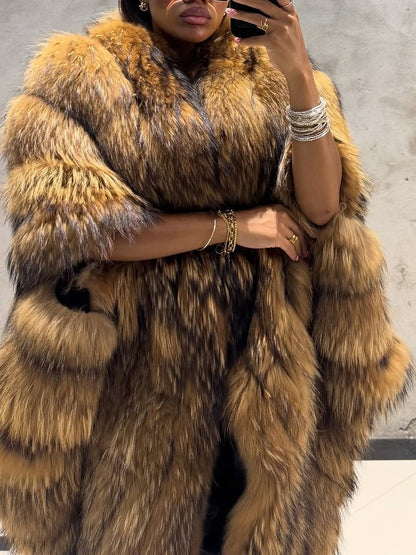 Hook And Eye Closure Fur Cape