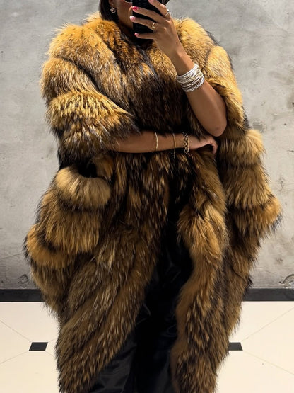 Hook And Eye Closure Fur Cape