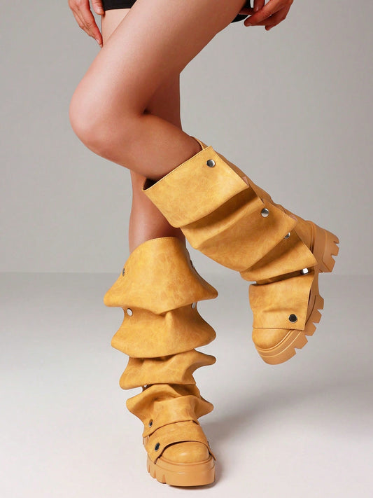 Women Fold Over Boots