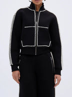 PEARL GIRL ZIP UP SWEATSHIRT AND PANT