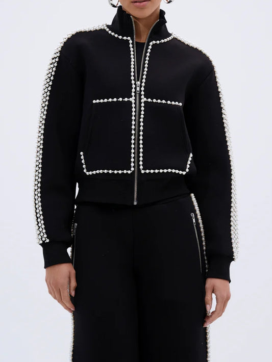 PEARL GIRL ZIP UP SWEATSHIRT AND PANT