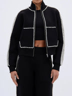 PEARL GIRL ZIP UP SWEATSHIRT AND PANT