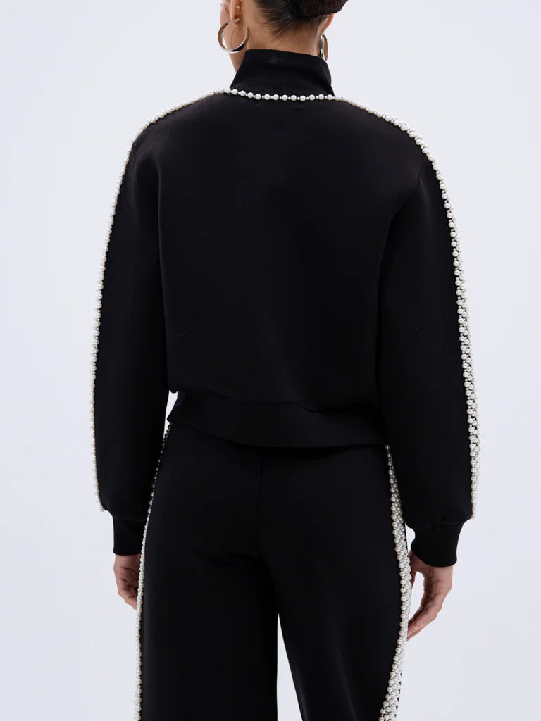 PEARL GIRL ZIP UP SWEATSHIRT AND PANT