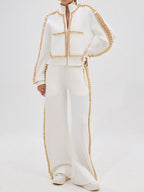 PEARL GIRL ZIP UP SWEATSHIRT AND PANT