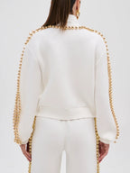 PEARL GIRL ZIP UP SWEATSHIRT AND PANT