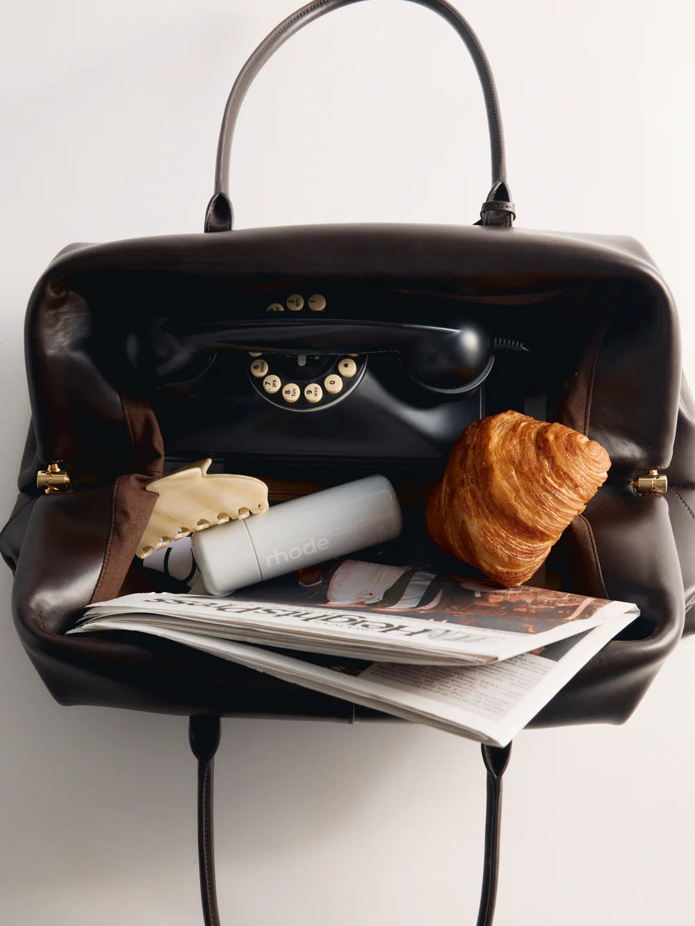 Chocolate Calf Leather Bag