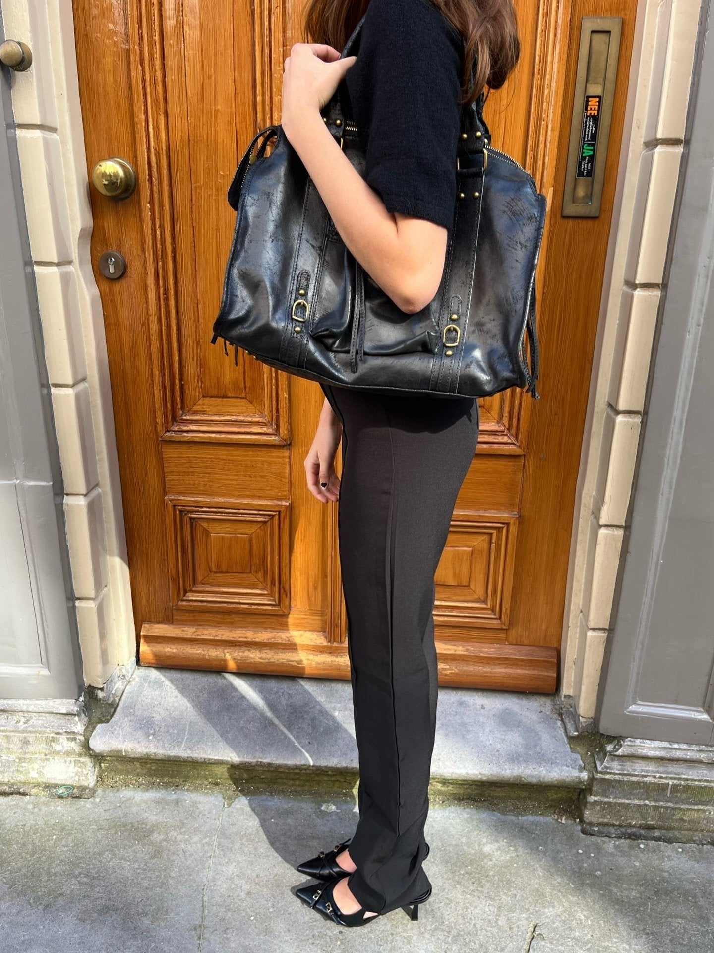 Leather Shoulder Handbag