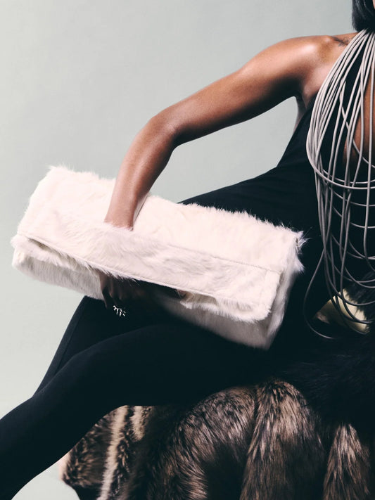 PILLOW COWHIDE CLUTCH