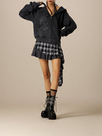 Rhinestone Zip Up Hoodie
