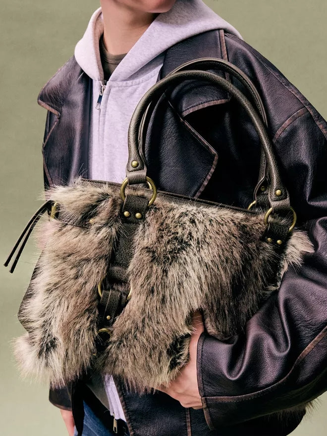 Faux Fur Shoulder Bag