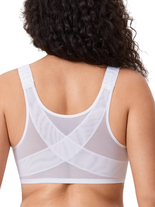 Women's Front Closure Bras Posture Underwire