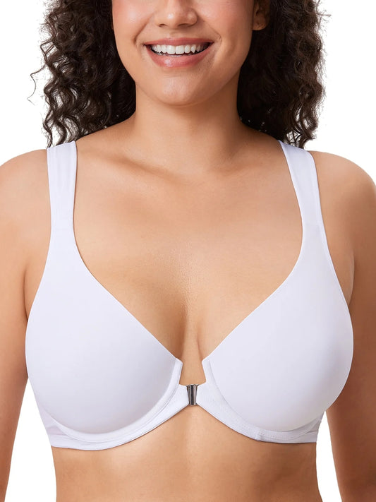 Women's Front Closure Bras Posture Underwire