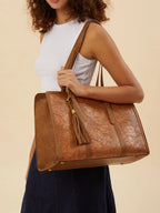 Vintage Leather Laptop Tote