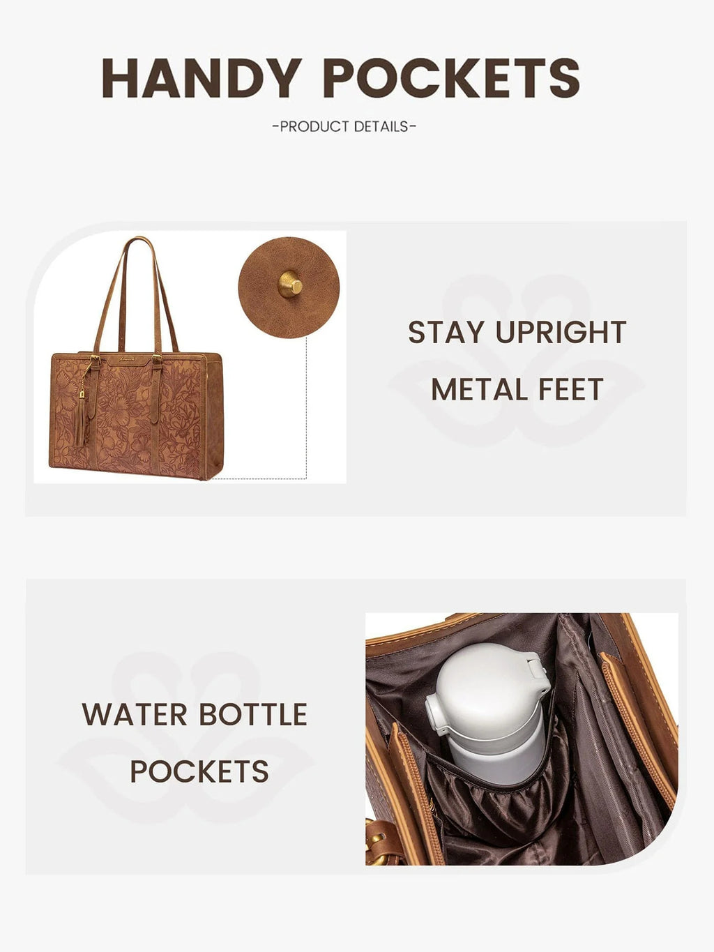 Vintage Leather Laptop Tote