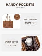 Vintage Leather Laptop Tote