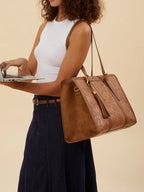Vintage Leather Laptop Tote