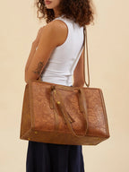 Vintage Leather Laptop Tote
