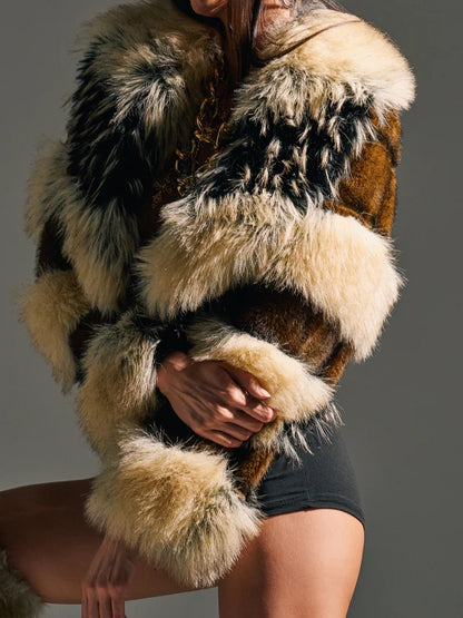 PORTIA CROPPED FAUX FUR JACKET