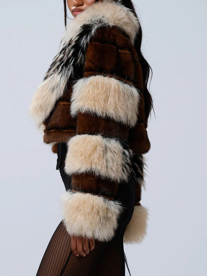 PORTIA CROPPED FAUX FUR JACKET