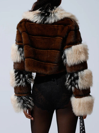 PORTIA CROPPED FAUX FUR JACKET