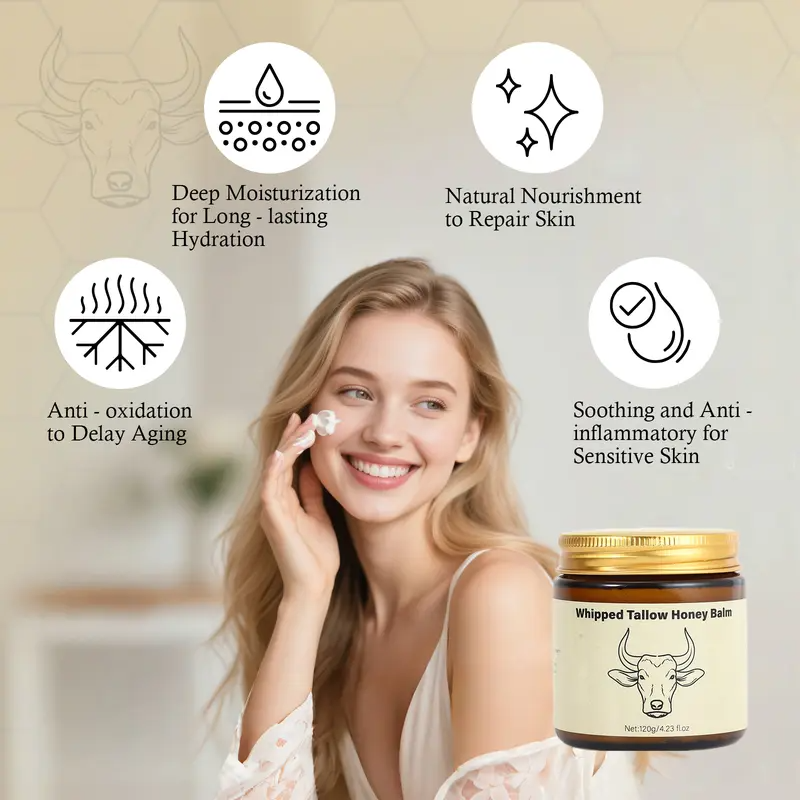 LOPEIE Whipped Grass-Fed Butter & Honey Moisturizing Cream For Soft And Smooth Skin